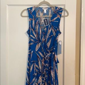 Blue printed maxi dress